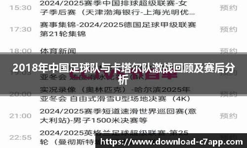 2018年中国足球队与卡塔尔队激战回顾及赛后分析